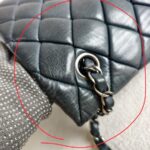 Chanel Shoulder Flap Bag Navy Blue Lambskin with Ruthenium Hardware #RRSY-1 - Image 12