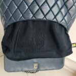 Chanel Shoulder Flap Bag Navy Blue Lambskin with Ruthenium Hardware #RRSY-1 - Image 33
