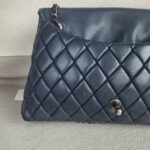Chanel Shoulder Flap Bag Navy Blue Lambskin with Ruthenium Hardware #RRSY-1 - Image 19