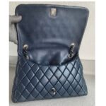 Chanel Shoulder Flap Bag Navy Blue Lambskin with Ruthenium Hardware #RRSY-1 - Image 18