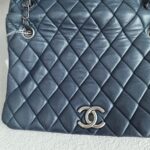 Chanel Shoulder Flap Bag Navy Blue Lambskin with Ruthenium Hardware #RRSY-1 - Image 3
