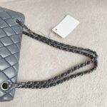 Chanel Shoulder Flap Bag Navy Blue Lambskin with Ruthenium Hardware #RRSY-1 - Image 26