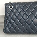 Chanel Shoulder Flap Bag Navy Blue Lambskin with Ruthenium Hardware #RRSY-1 - Image 5
