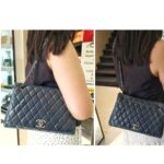 Chanel Shoulder Flap Bag Navy Blue Lambskin with Ruthenium Hardware #RRSY-1 - Image 34