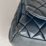 Chanel Shoulder Flap Bag Navy Blue Lambskin with Ruthenium Hardware #RRSY-1 - Image 14