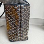 Goyard Artois PM Black Goyardine Canvas/Chevroches Calfskin with Silver Hardware #RROO-1 - Image 8