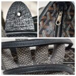 Goyard Artois PM Black Goyardine Canvas/Chevroches Calfskin with Silver Hardware #RROO-1 - Image 24