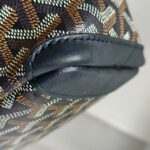 Goyard Artois PM Black Goyardine Canvas/Chevroches Calfskin with Silver Hardware #RROO-1 - Image 13