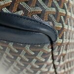 Goyard Artois PM Black Goyardine Canvas/Chevroches Calfskin with Silver Hardware #RROO-1 - Image 14