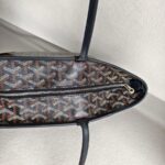 Goyard Artois PM Black Goyardine Canvas/Chevroches Calfskin with Silver Hardware #RROO-1 - Image 23