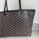 Goyard Artois PM Black Goyardine Canvas/Chevroches Calfskin with Silver Hardware #RROO-1 - Image 4
