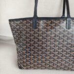 Goyard Artois PM Black Goyardine Canvas/Chevroches Calfskin with Silver Hardware #RROO-1 - Image 3