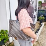 Goyard Artois PM Black Goyardine Canvas/Chevroches Calfskin with Silver Hardware #RROO-1 - Image 33