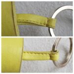 Hermes Carmen Key Ring Lime Green Leather and Palladium Hardware #RROE-16 - Image 8