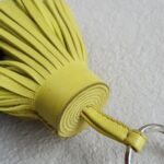 Hermes Carmen Key Ring Lime Green Leather and Palladium Hardware #RROE-16 - Image 4