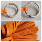 Hermes Carmen Key Ring Orange Leather and Palladium Hardware #RROE-15 - Image 7
