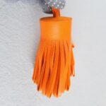 Hermes Carmen Key Ring Orange Leather and Palladium Hardware #RROE-15 - Image 3