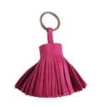 Hermes Carmen Key Ring Tosca pink Leather and Palladium Hardware #RROE-17