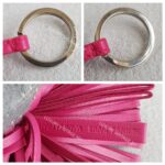 Hermes Carmen Key Ring Tosca pink Leather and Palladium Hardware #RROE-17 - Image 6