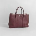 Hermes Garden Party 30cm Maroon Leather with Palladium Hardware #GUULT-1