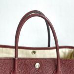 Hermes Garden Party 30cm Maroon Leather with Palladium Hardware #GUULT-1 - Image 17