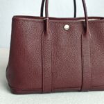 Hermes Garden Party 30cm Maroon Leather with Palladium Hardware #GUULT-1 - Image 3