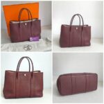 Hermes Garden Party 30cm Maroon Leather with Palladium Hardware #GUULT-1 - Image 2