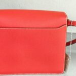 Hermes Roulis 23cm Sanguine Evercolor Leather with Gold-Plated Hardware #RRKT-1 - Image 6