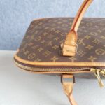 LV Alma Voyage MM Bag Brown Monogram Coated Canvas with Leather and Gold Hardware #ROYE-3 - Image 19
