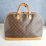LV Alma Voyage MM Bag Brown Monogram Coated Canvas with Leather and Gold Hardware #ROYE-3 - Image 4