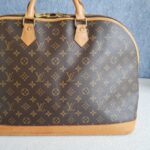 LV Alma Voyage MM Bag Brown Monogram Coated Canvas with Leather and Gold Hardware #ROYE-3 - Image 6