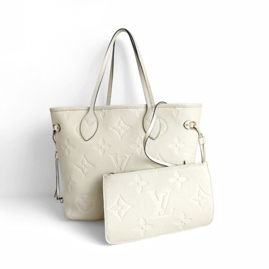 LV M46676 Neverfull MM Cream Empreinte Leather and Gold Hardware #RORE-1