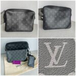 LV Trio Messenger Monogram Eclipse Coated Canvas/ Monogram with Leather and Silver Hardware #RRRO-1 - Image 2