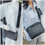 LV Trio Messenger Monogram Eclipse Coated Canvas/ Monogram with Leather and Silver Hardware #RRRO-1 - Image 16