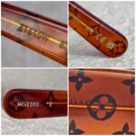 LV Z1615W Blade Square Sunglasses Acetate Frame Gold Hardware #RROR-1 - Image 11