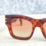 LV Z1615W Blade Square Sunglasses Acetate Frame Gold Hardware #RROR-1 - Image 3