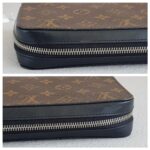 LV Zippy XL Wallet Brown Monogram Macassar Coated Canvas with Leather and Silver Hardware #RCRE-2 - Image 10