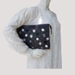 LV x Yayoi Kusama Pochette Voyage Monogram Eclipse Coated Canvas with Leather and Silver Hardware #RCOE-2 - Image 19