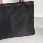 Prada Tote Black Nylon with Leather and Silver Hardware Bag #RRRR-1 - Image 5
