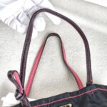 Prada Tote Black Nylon with Leather and Silver Hardware Bag #RRRR-1 - Image 14