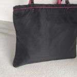 Prada Tote Black Nylon with Leather and Silver Hardware Bag #RRRR-1 - Image 4