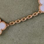 Van Cleef & Arpels Vintage Alhambra 10-motif Necklace 18k Yellow Gold and Mother-Of-Pearl #RRSL-1 - Image 8