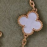 Van Cleef & Arpels Vintage Alhambra 10-motif Necklace 18k Yellow Gold and Mother-Of-Pearl #RRSL-1 - Image 9