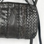 Bottega Veneta Crossbody Bag Black Leather with Brunito finish Hardware #ROYR-10 - Image 6