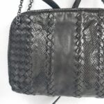 Bottega Veneta Crossbody Bag Black Leather with Brunito finish Hardware #ROYR-10 - Image 3