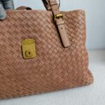 Bottega Veneta Roma Bag Brown Nappa Leather with Antique Gold Hardware #RROE-4 - Image 4