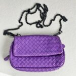 Bottega Veneta Small Hobo 2way-bag Purple Leather with Brunito finish Hardware #ROYR-8