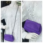 Bottega Veneta Small Hobo 2way-bag Purple Leather with Brunito finish Hardware #ROYR-8 - Image 31