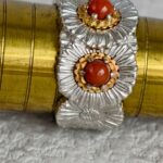 Buccellati Blossom Eternelle Silver Ring with Red Jasper #GUUUS-4 - Image 2