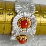 Buccellati Blossom Eternelle Silver Ring with Red Jasper #GUUUS-4 - Image 3